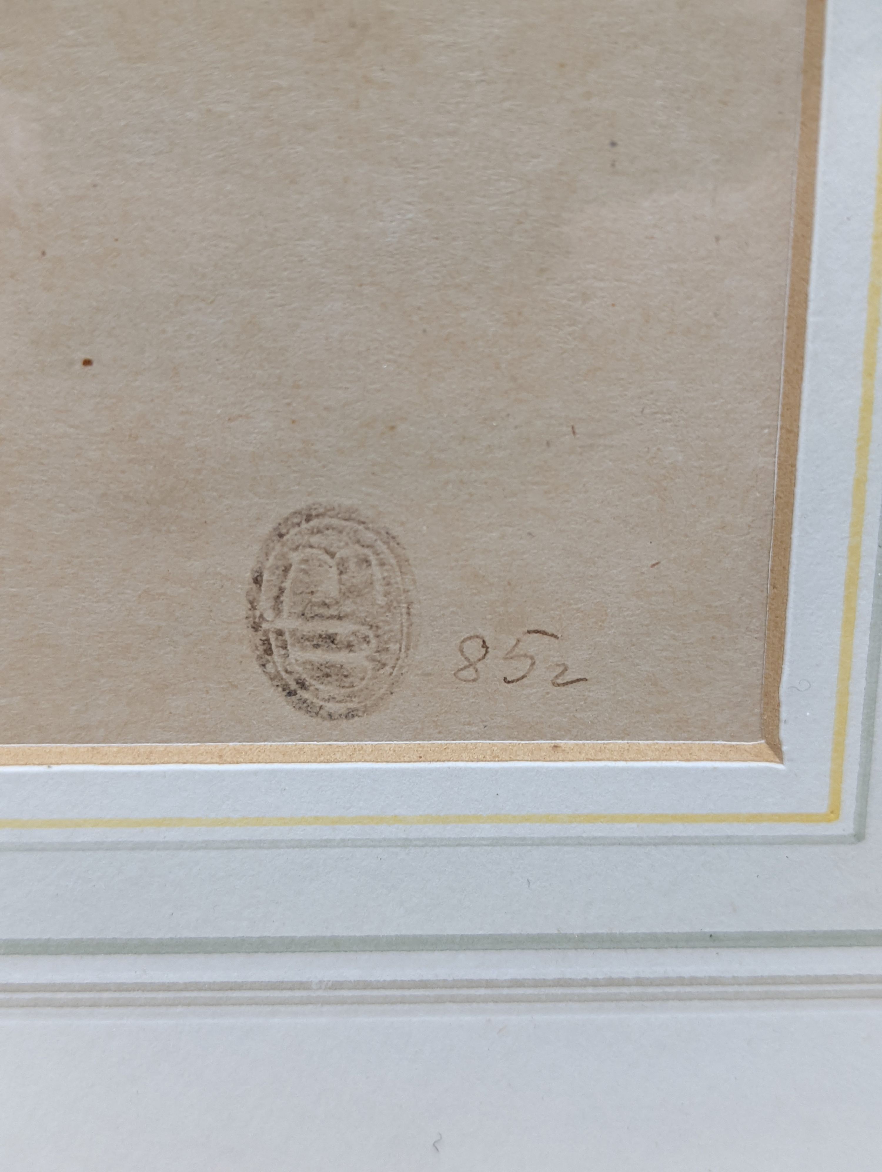 Mosè Bianchi (1840-1904), pencil sketch, Lady reading, Studio stamp and numbered 852, 22 x 18cm